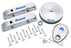 Mopar Logo Chrome Engine Dress-Up Kit 58-79 Mopar B/RB Big Block